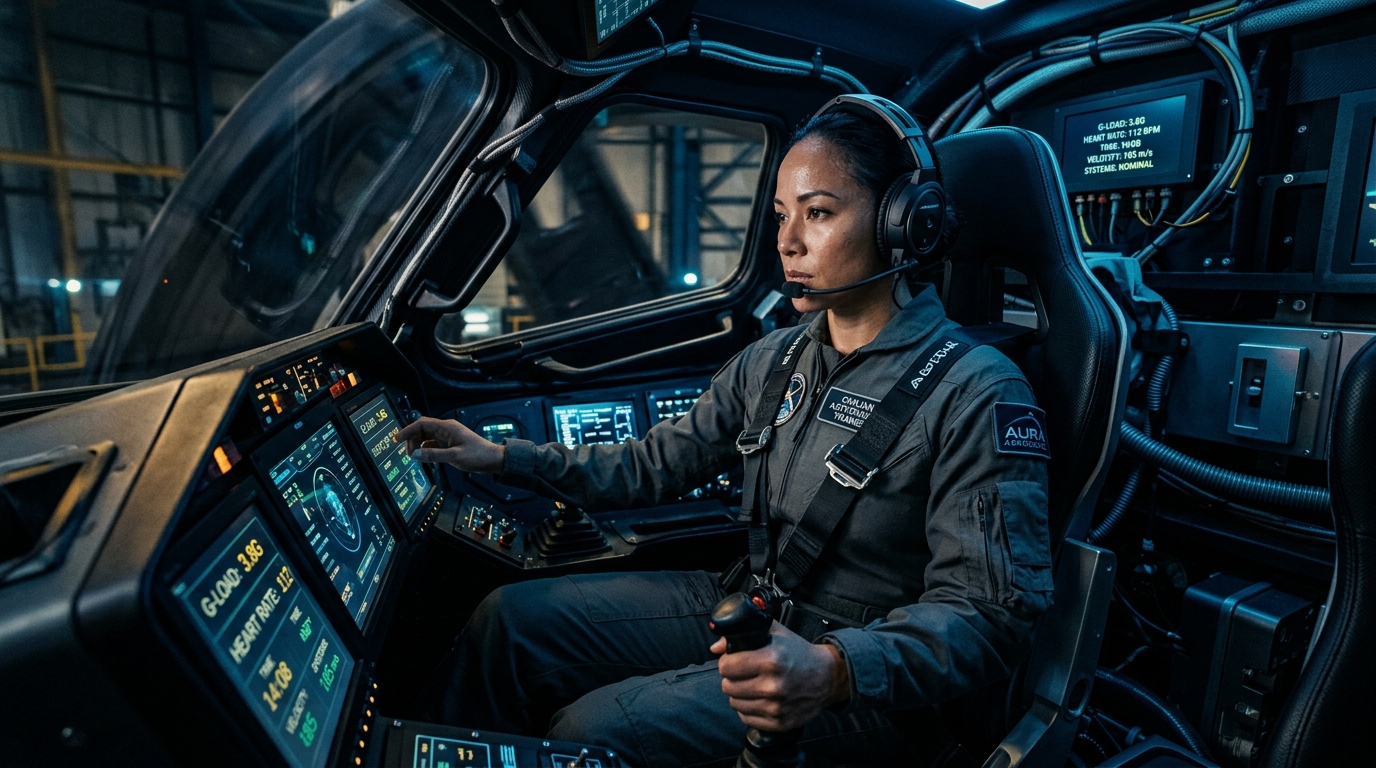 Commercial Astronaut High-G Centrifuge Flight Simulator Training